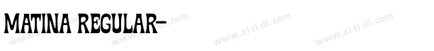 Matina Regular字体转换